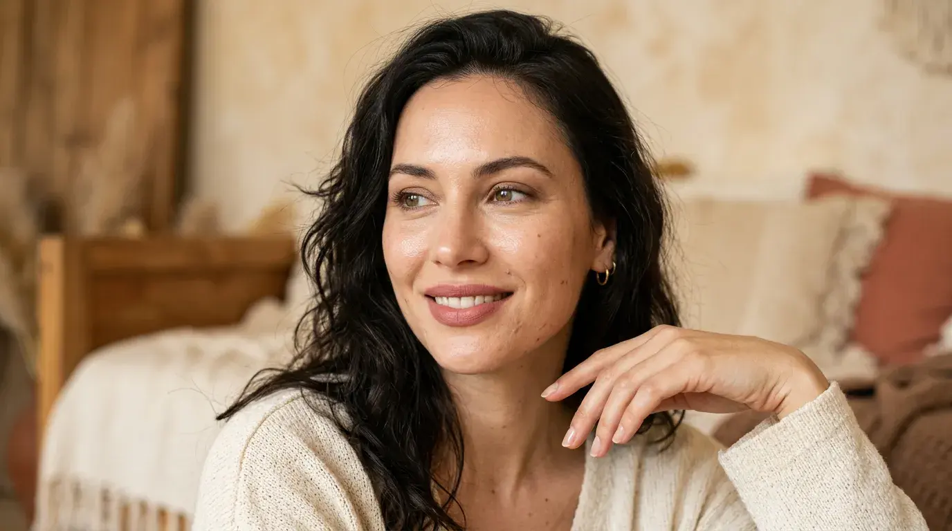 Natural-looking full lips after lip filler at a Pickering medical spa