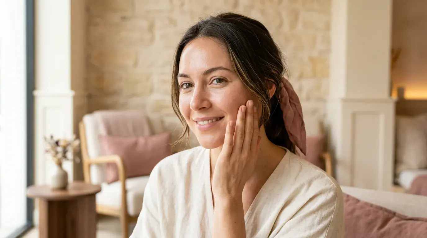 Woman with clear, healthy skin after acne treatment at Victoria Rose Aesthetics in Pickering