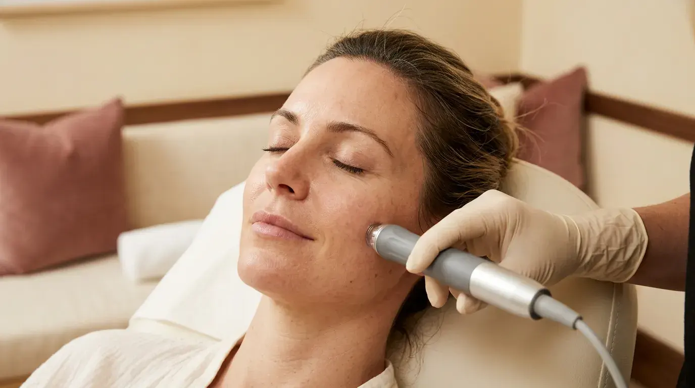 Sylfirm X RF microneedling treatment in progress at a Pickering medical spa