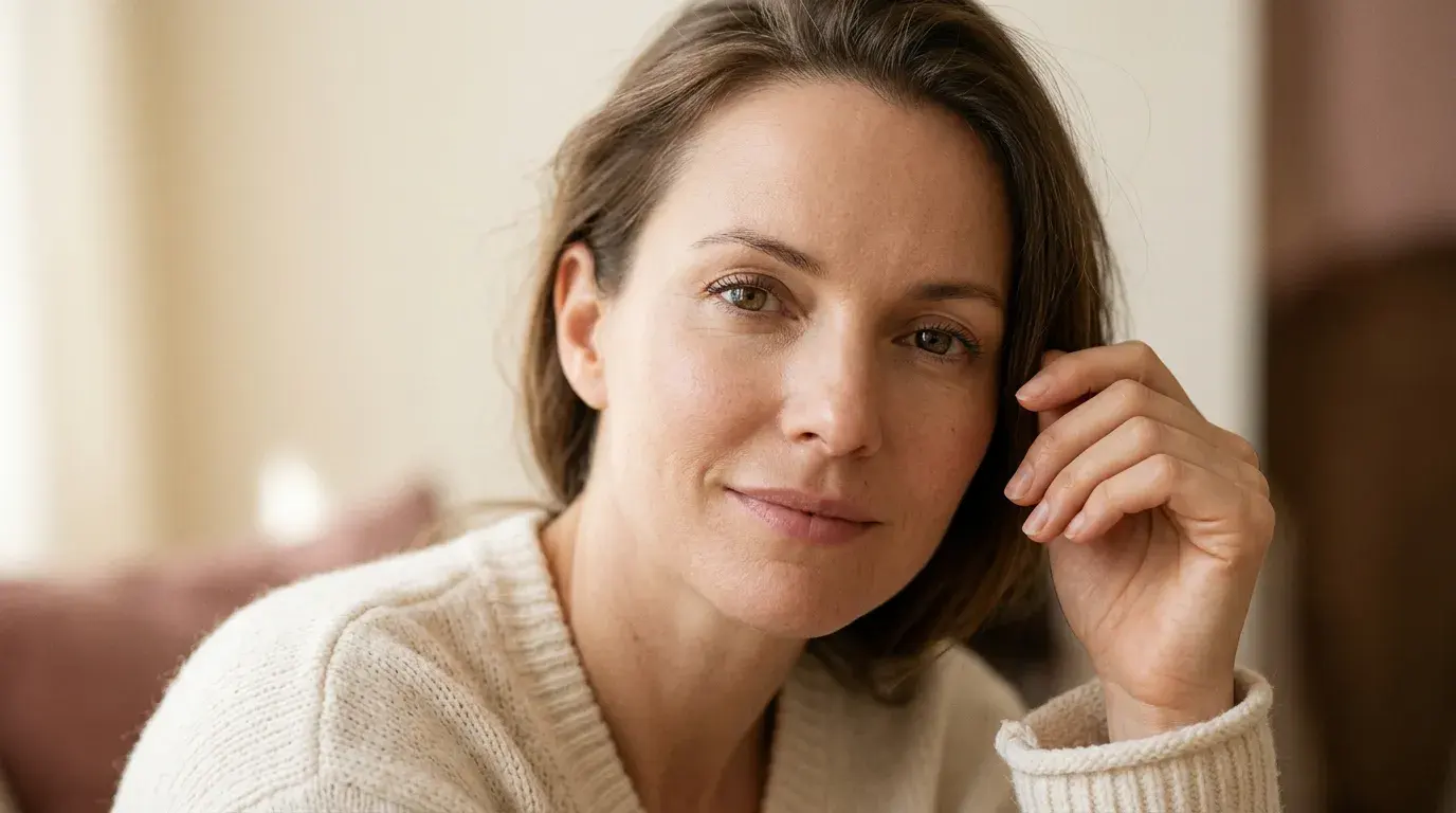Woman with smooth youthful skin after anti-wrinkle injections in Pickering