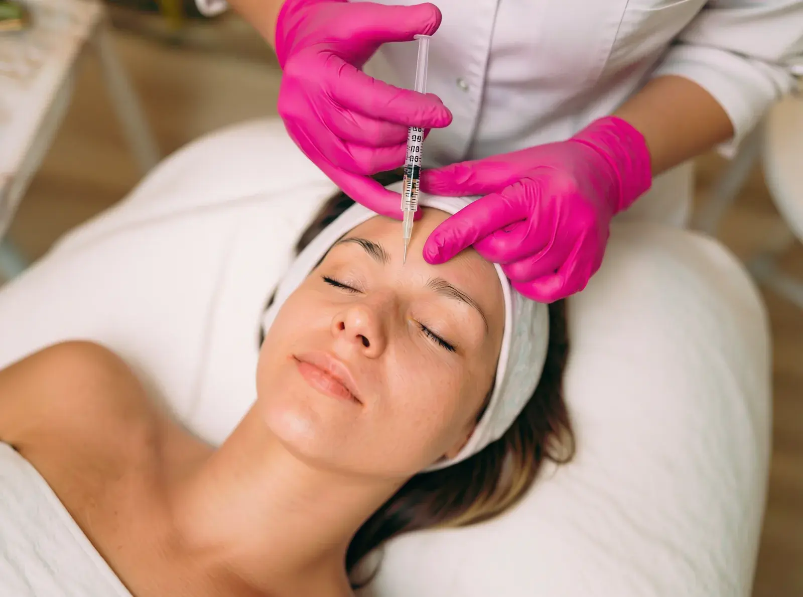Botox treatment in progress at a Pickering clinic