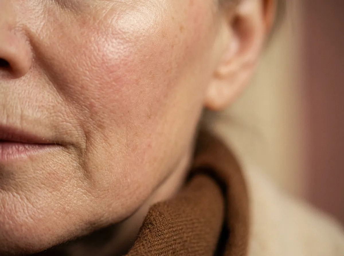 Close-up of firm skin showing collagen renewal after PDO threads in Pickering