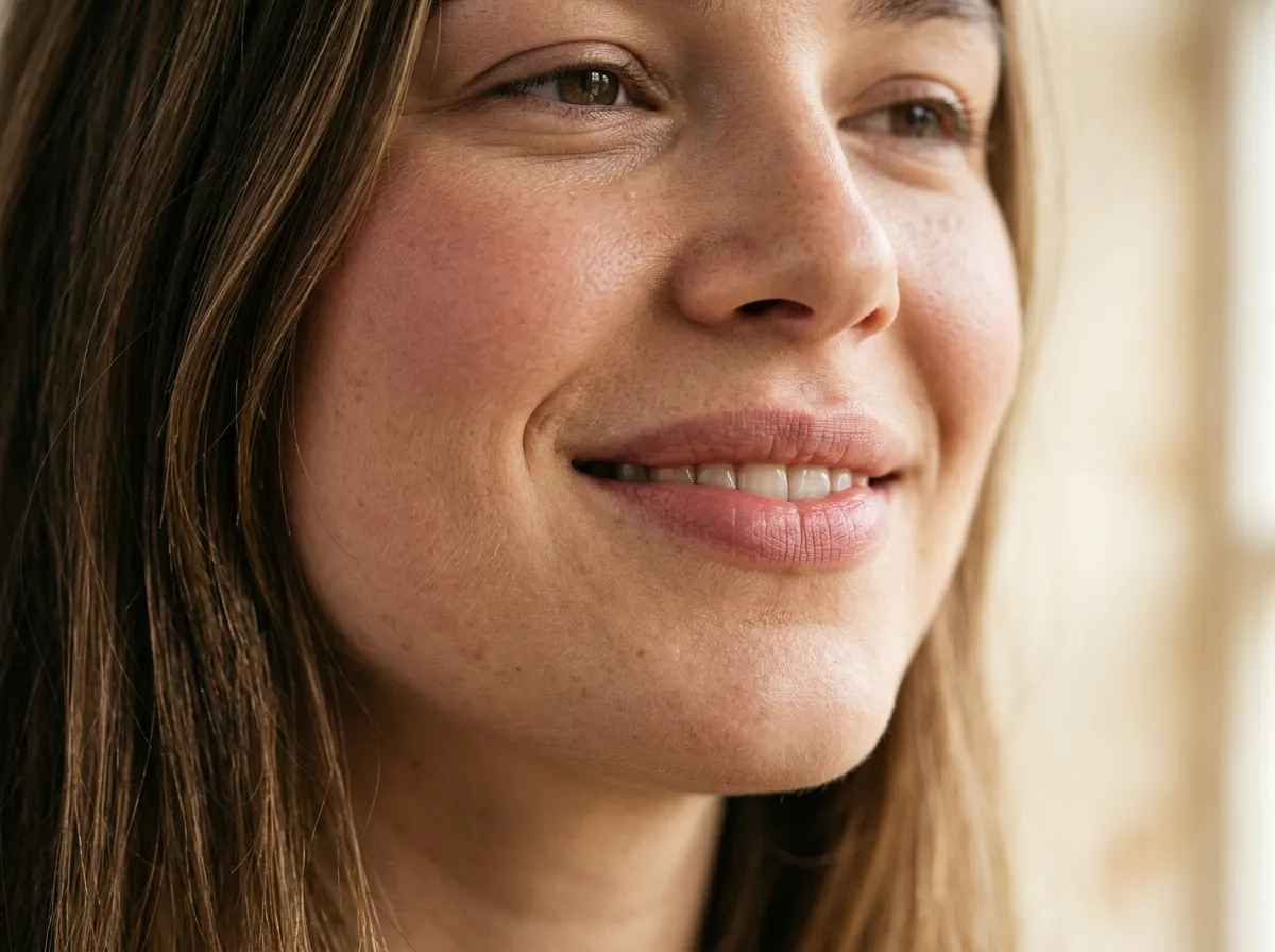 Close-up of natural full lips with enhanced height and eversion in Pickering