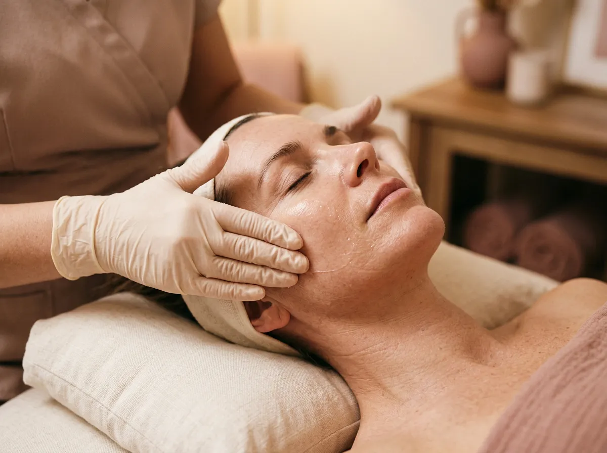 Exosome serum applied during a needle-free facial at Victoria Rose Aesthetics in Pickering