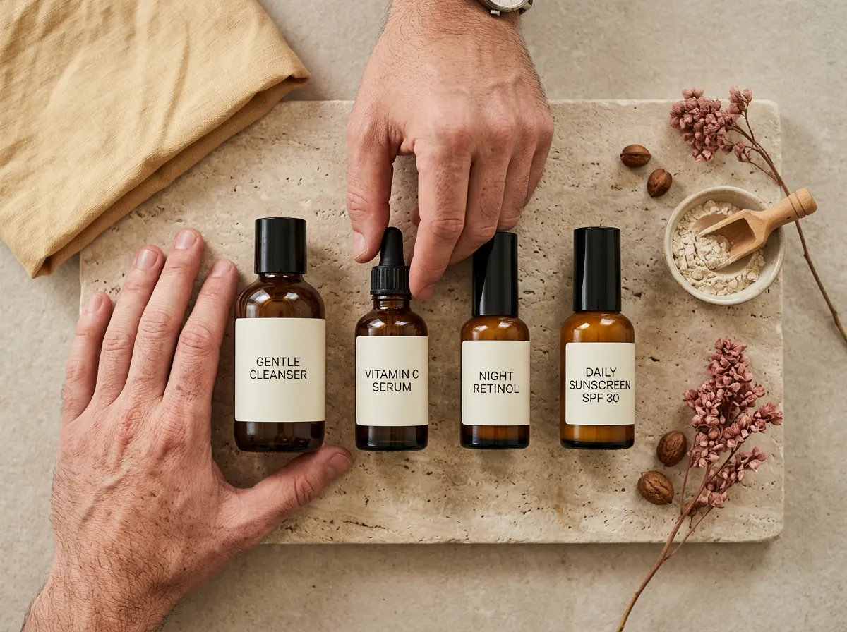 Men's daily skincare routine to support Botox results in Pickering